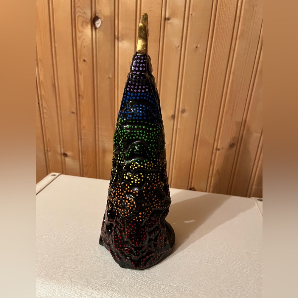 Handpainted Ceramic Rainbow Christmas Tree - Picture 5 of 7